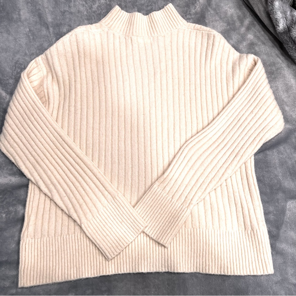 Sophie Rue  by Anthropologie women mock neck ribbed pullover‎ Size M - Picture 5 of 8